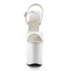 Pleaser - FLAMINGO809 Sandale à bride à la cheville, Pole dance chaussures - Chaussures de pole dance - Blanc Product image
